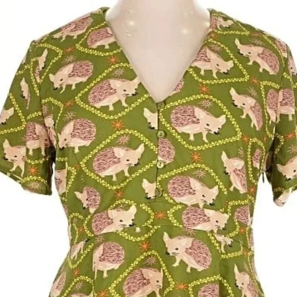 Modcloth Hedgehog Fit and Flare Dress - Picture 2 of 2